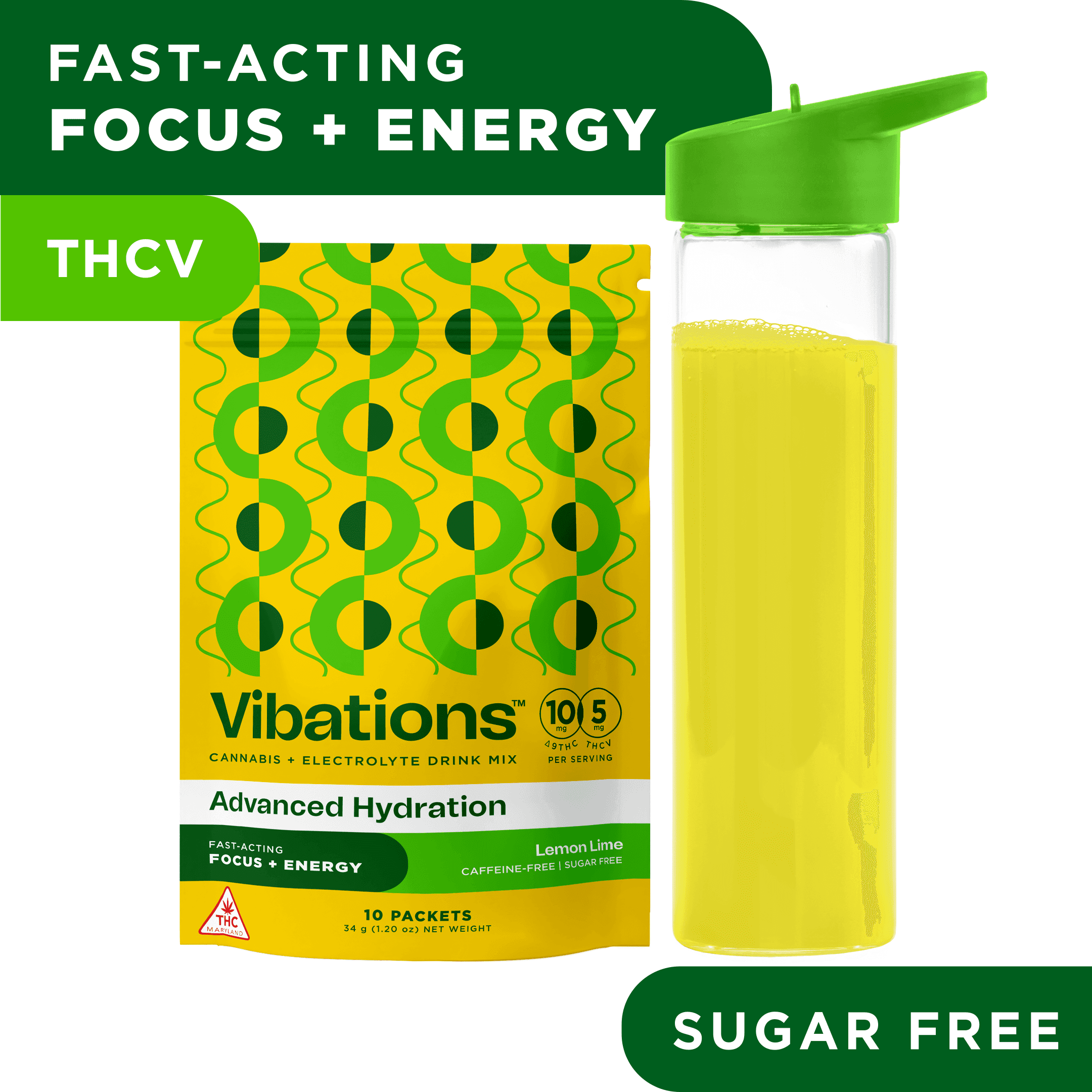 Vibations Vibations Lemon Lime Drink Mix 0.1g/100mg