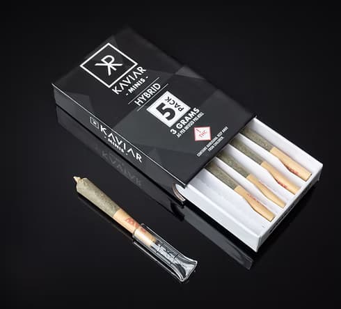 Kaviar Indica Infused Preroll with Hash Oil [5pk] 0.6g each
