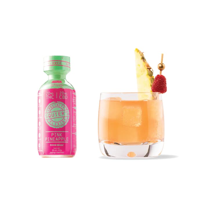 Squier's Specialty Edibles Drink Pink Pineapple 1 Hitter 10mg