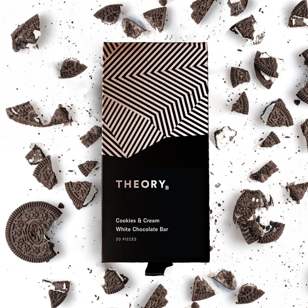 THEORYb Cookies & Cream White Chocolate Bar (20pc)