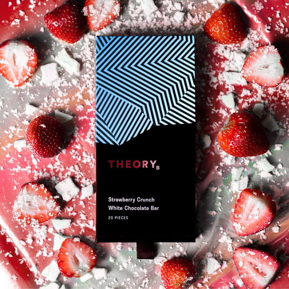 THEORYb Strawberry Crunch White Chocolate Bar (20pc)