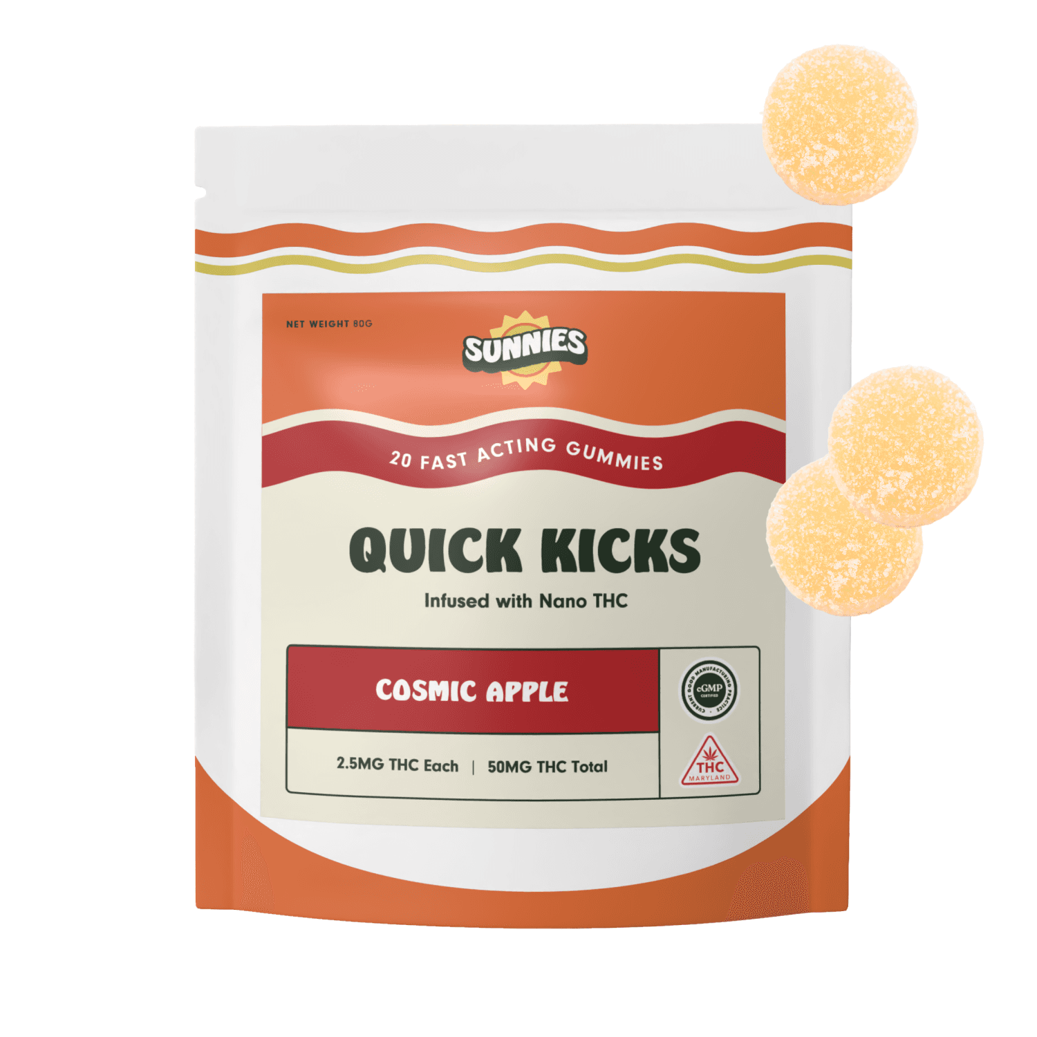 Sunnies Cosmic Apple Nano Gummies 2.5mg