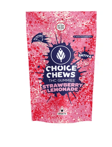 Choice Chews Strawberry Lemonade | 100MG Edibles (TAX INCLUDED)