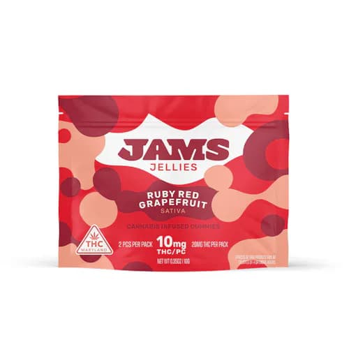 JAMS Jams Ruby Red Grapefruit Sativa Jellies 10mg 10pk