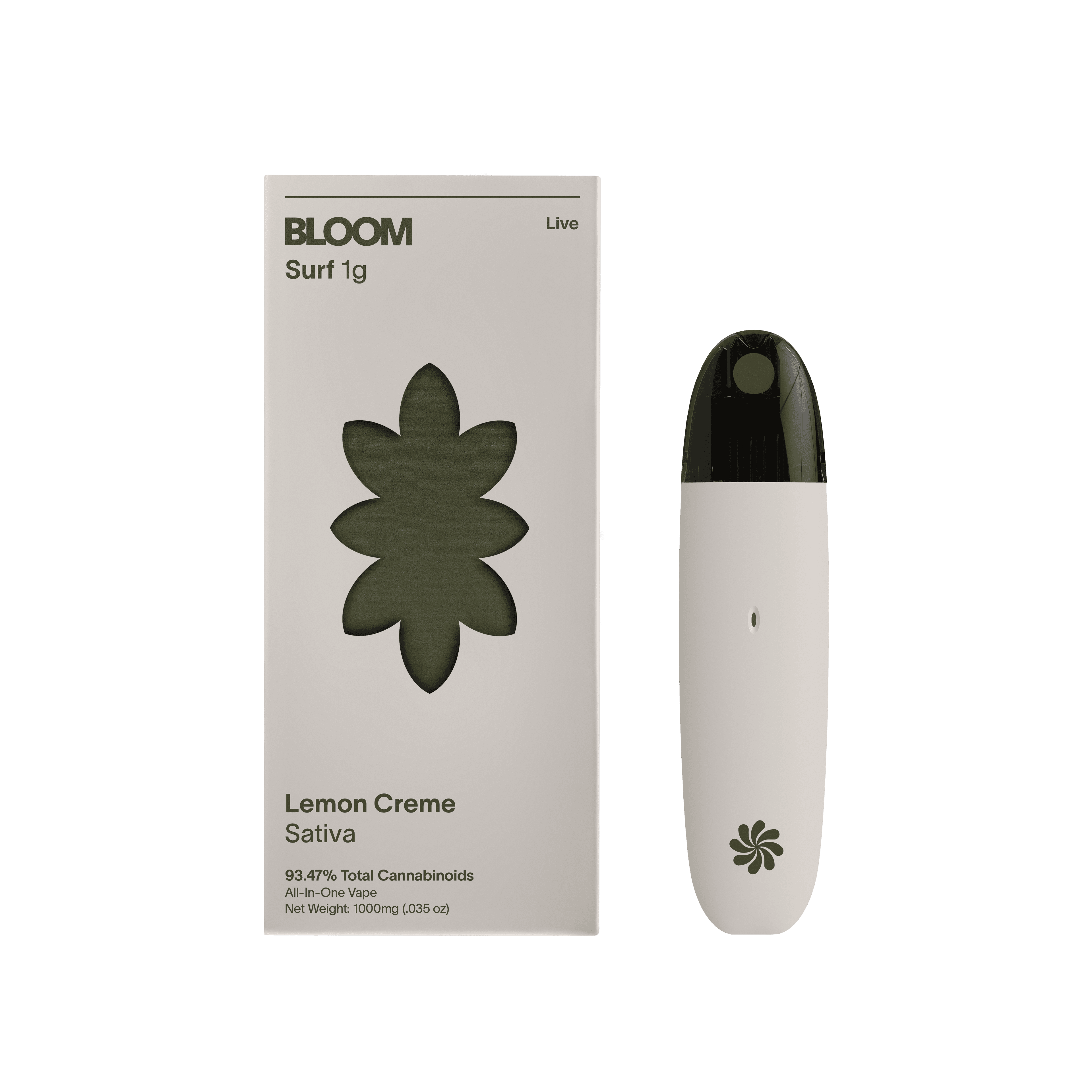 BLOOM Lemon Creme Live Terp Distillate Disposable