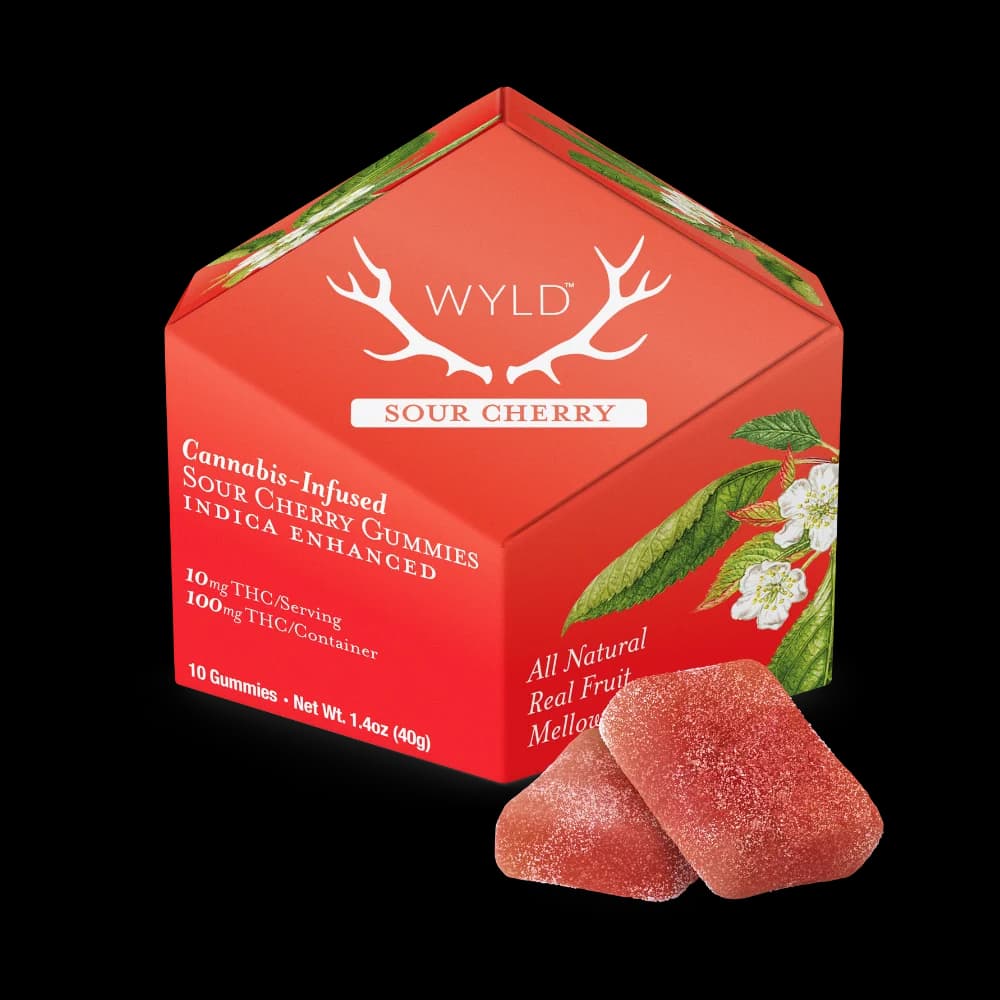 Wyld Sour Cherry Indica Enhanced Gummies | 100mg