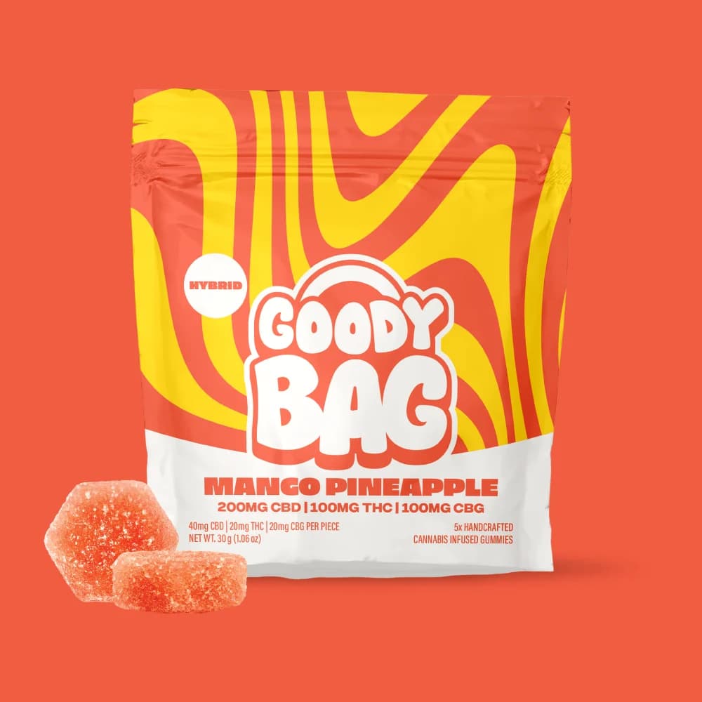 Goody Bag Mango Pineapple [5pk] (200mg CBD/100mg THC/100mg CBG)