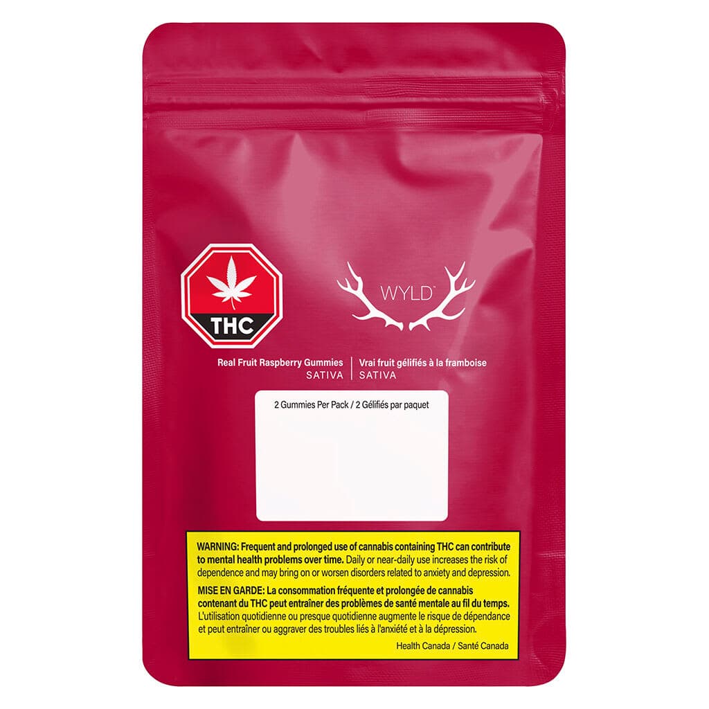 Wyld Real Fruit Raspberry Sativa Gummies 2 pack