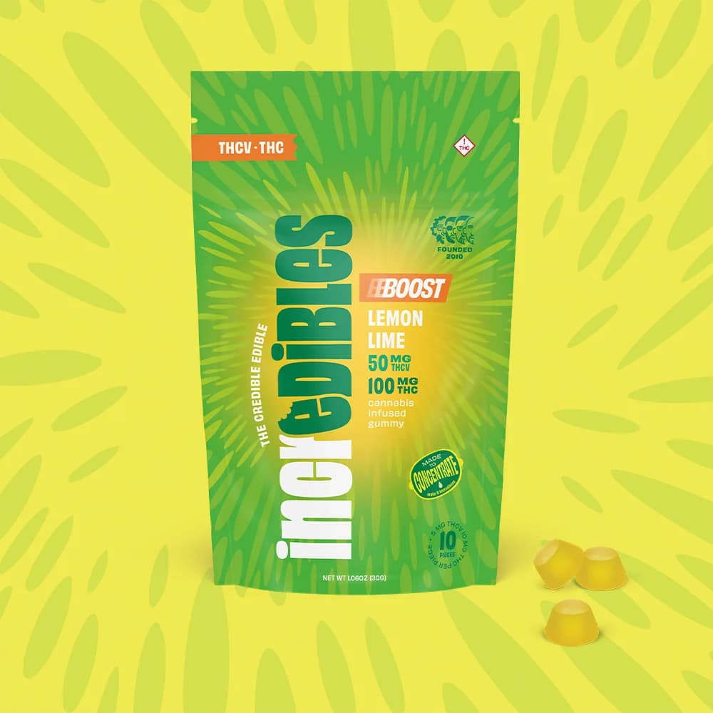incredibles 2:1 Lemon Lime Boost +THCV | Gummies | 10 pack | 100mg THC / 50mg THCv