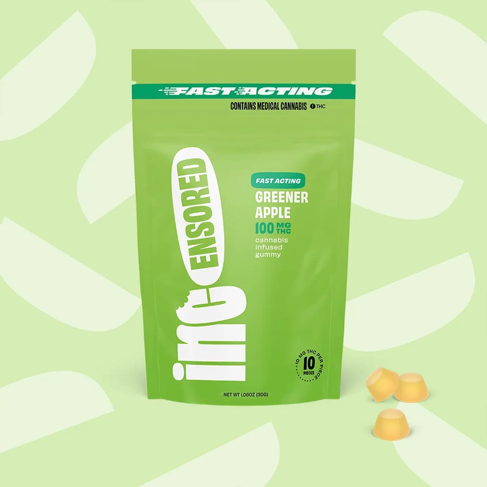 (inc)ensored Fast-Acting Greener Apple [10pk] (100mg)
