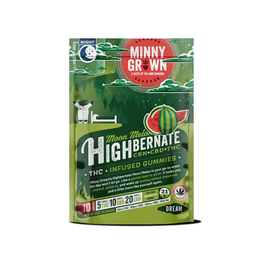 Minny Grown Moon Melon Highbernate 1:2:4 [10pk] (50mg THC/100mg CBD/200mg CBN)
