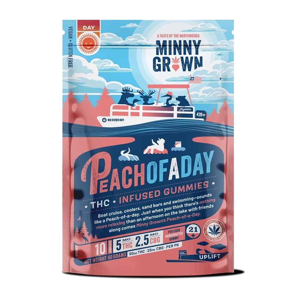 Minny Grown Peach of a Day 2:1 [10pk] (50mg THC/25mg CBG)