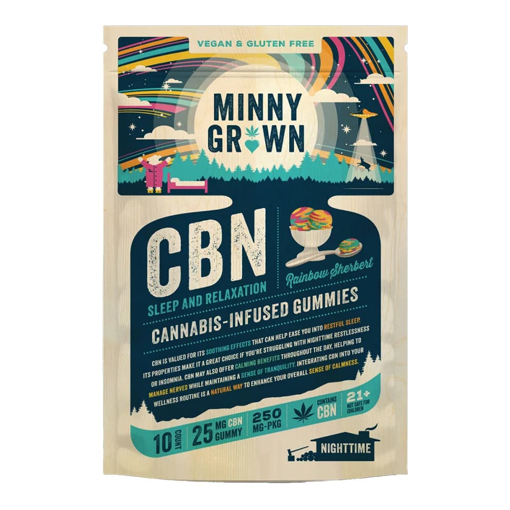 Minny Grown Rainbow Sherbert [10pk] (250mg CBN)