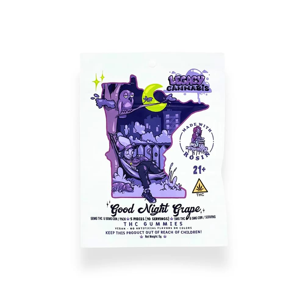 Legacy Cannabis 1:1 Goodnight Grape [5pk] (50mg THC/50mg CBN)