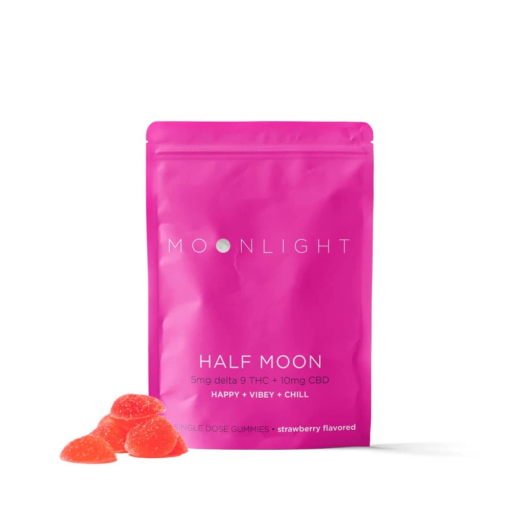 Moonlight Half Moon Strawberry [10pk] (50mg THC/100mg CBD)
