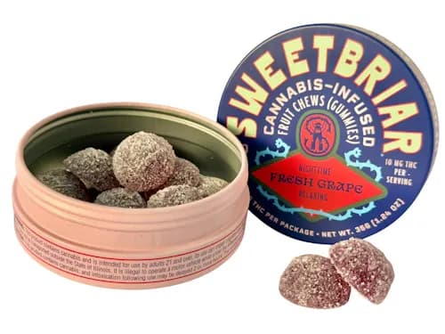 Sweetbriar Fresh Grape 1:1 THC:CBN 100mg | 10pk
