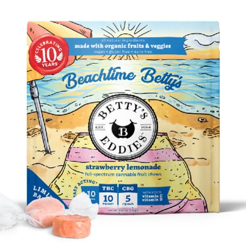 Betty's Eddies 2:1 THC:CBG Beachtime Strawberry Lemonade Chews