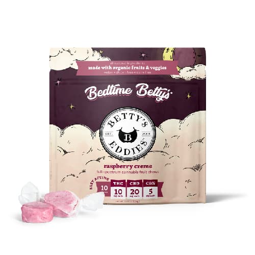 Betty's Eddies THC/CBD/CBN Bedtime Raspberry Creme Chews