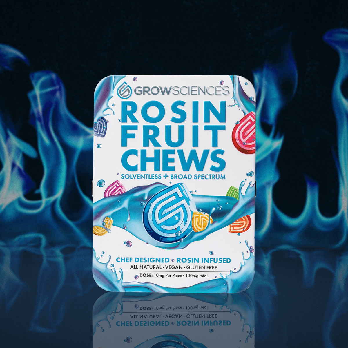 Grow Sciences Ginger Mintz Grow Sciences Ginger Peach Rosin Fruit Chew 100mg (10ct) (IL)