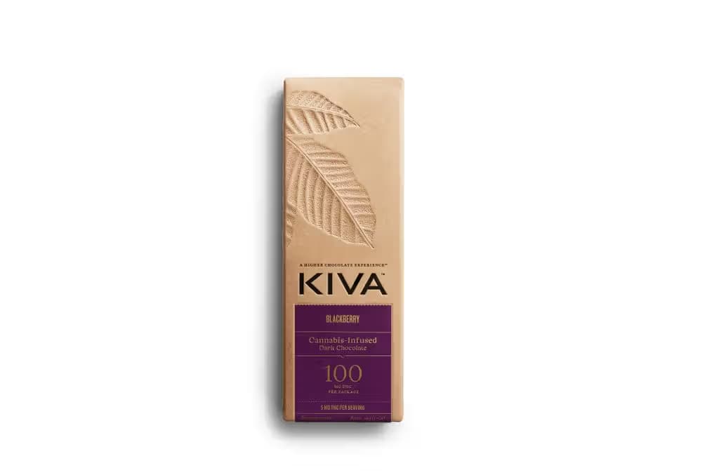 Kiva Dark Chocolate Blackberry Bar