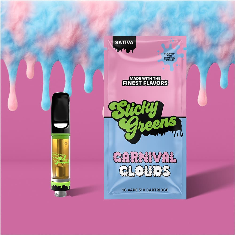 Sticky Greens Carnival Clouds Cartridge Vapes