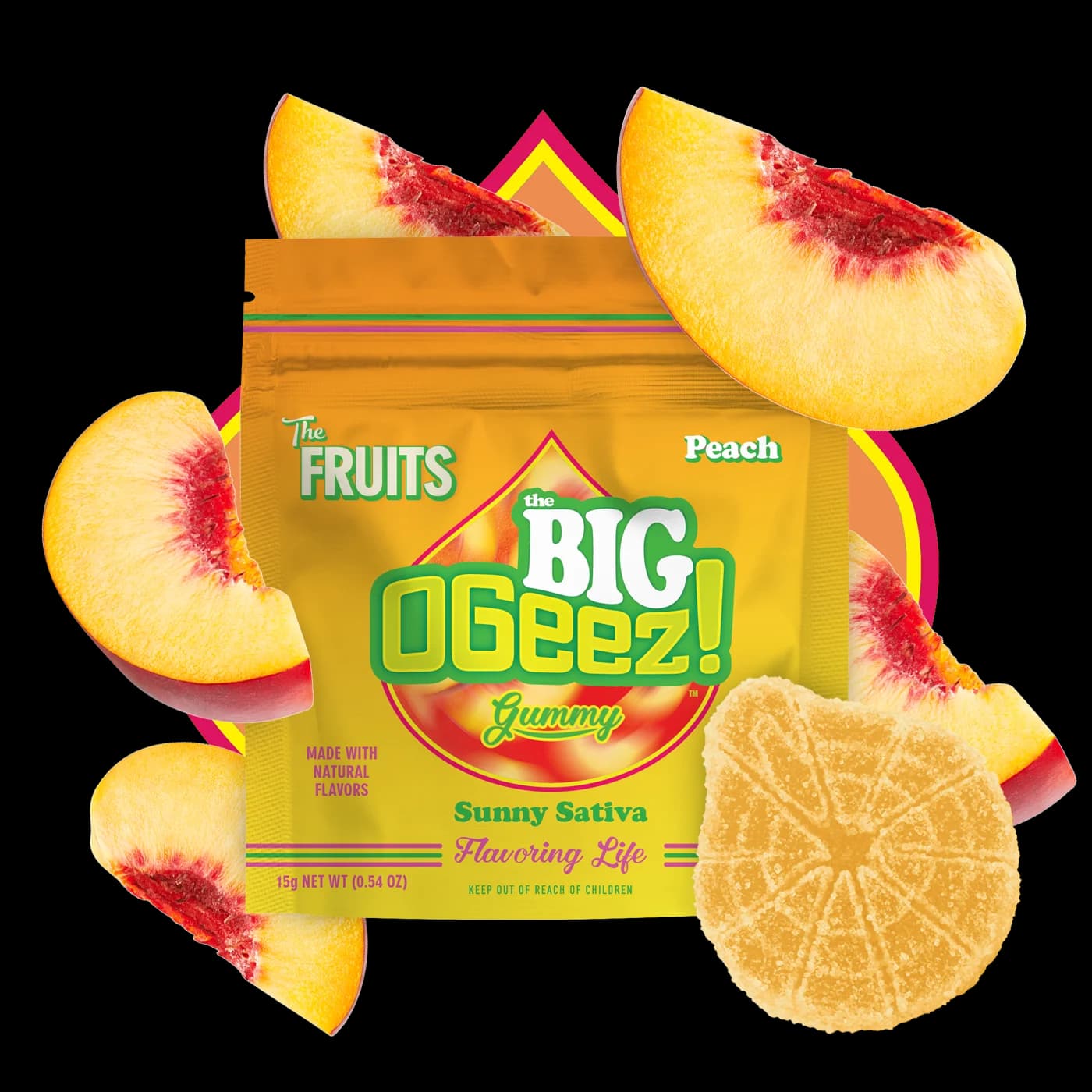 OGeez! Big - Peach [1pk] (50mg)