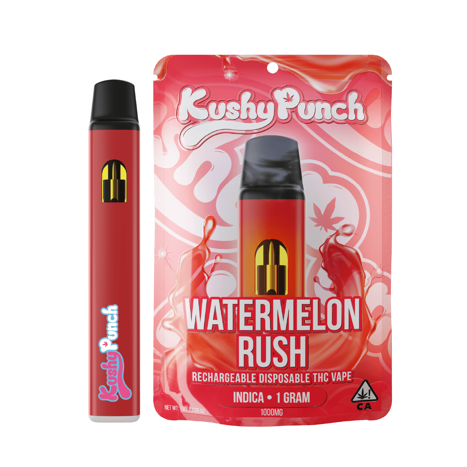 Kushy Punch Kushy Punch - 1g Disposable Vape - Watermelon Rush