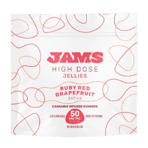 JAMS Sativa Ruby Red Grapefruit High Dose Jellies