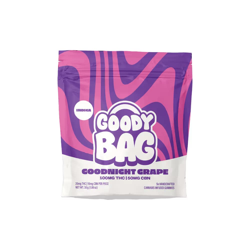 Goody Bag Goodnight Grape | 20mg THC: 10mg CBN | 5pk Gummies | Goody Bag