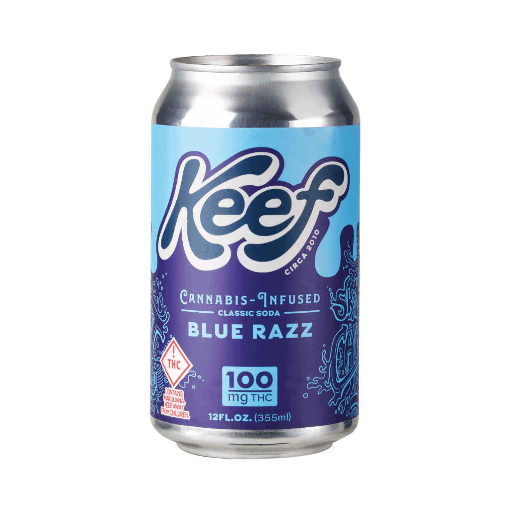Keef Blue Razz Xtreme Infused Soda Beverages