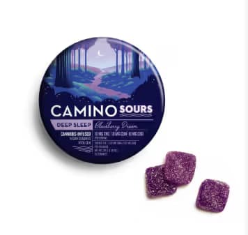 Camino CAMINO Gummies 100mg: Sour Blackberry Dream 1:1:1 THC:CBD:CBN 10pc