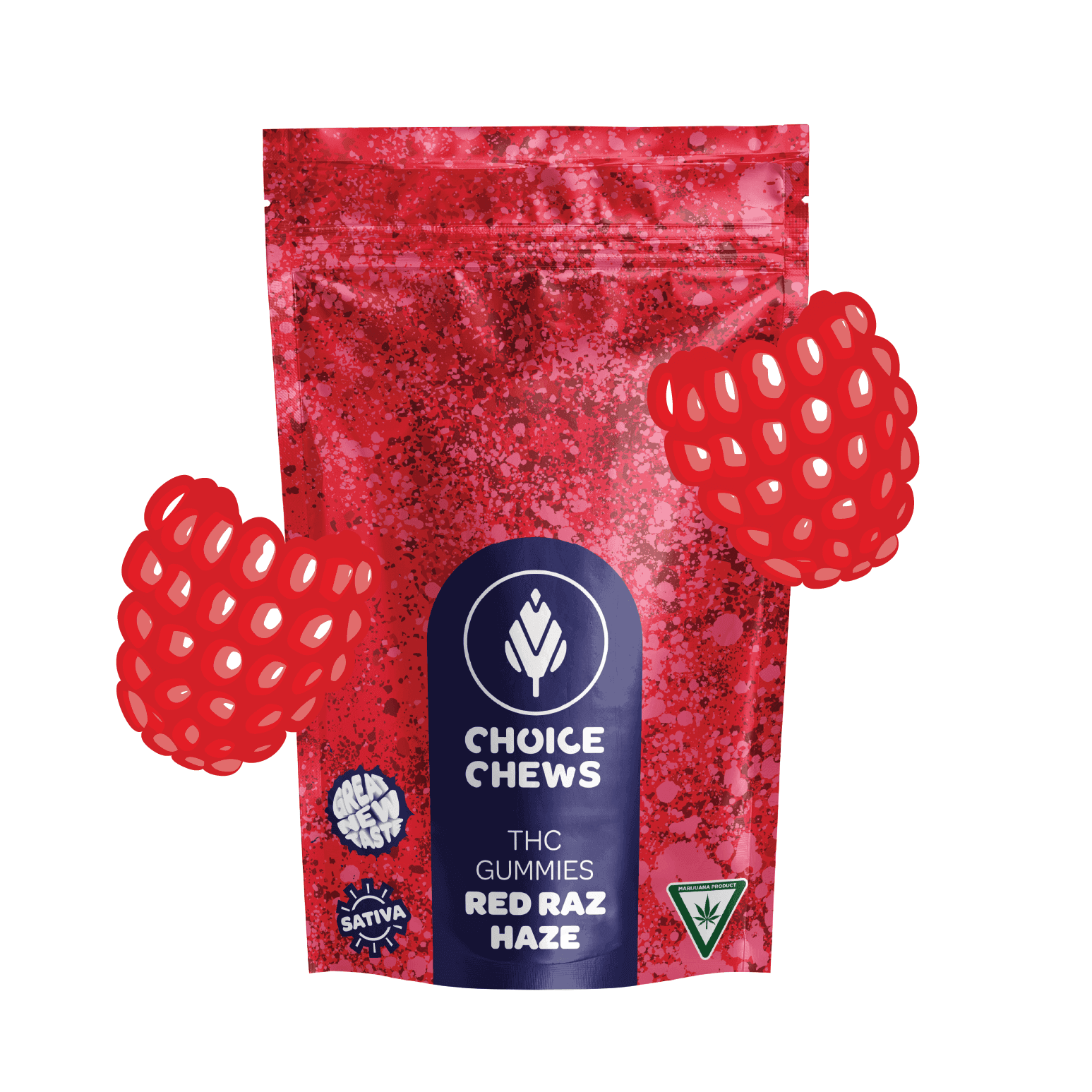 Choice Choice 200mg Gummies Red Raz Haze