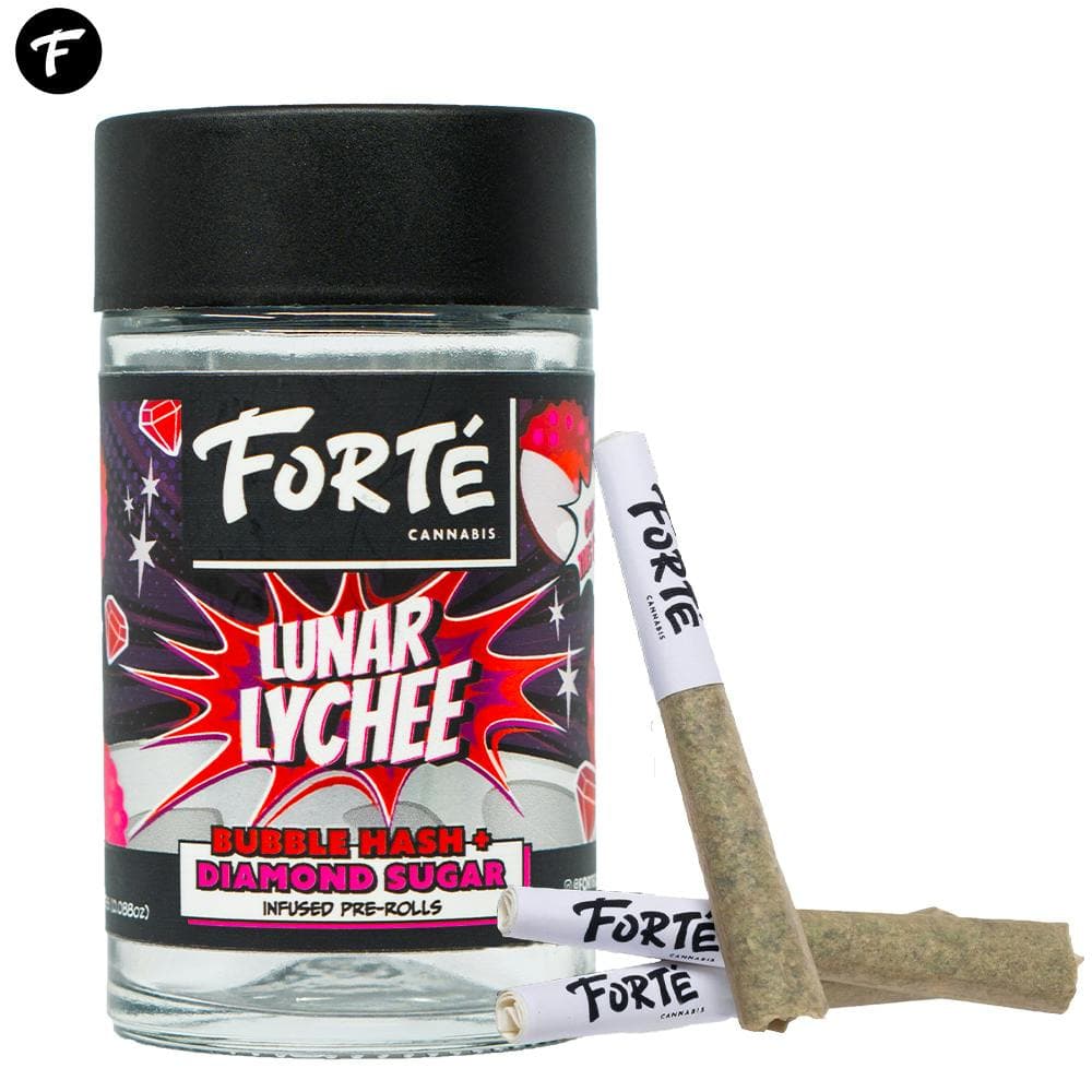 FORTE Bubble Hash x Diamond Sugar Infused Pre-Roll 5 Pack | Lunar Lychee | .5g x 5