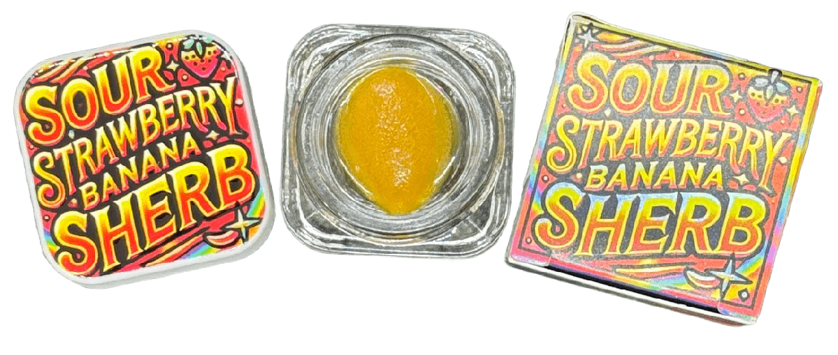 GREENCO VENTURES Sour Strawberry Banana Sherbert - Full Spectrum - 1g