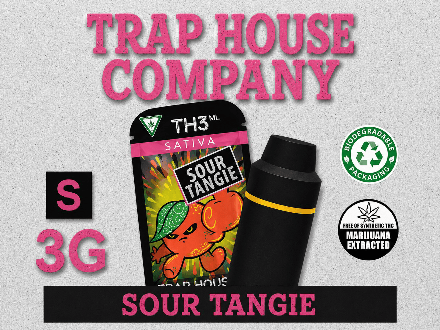Trap House Sour Tangie Distillate Disposable - 3g