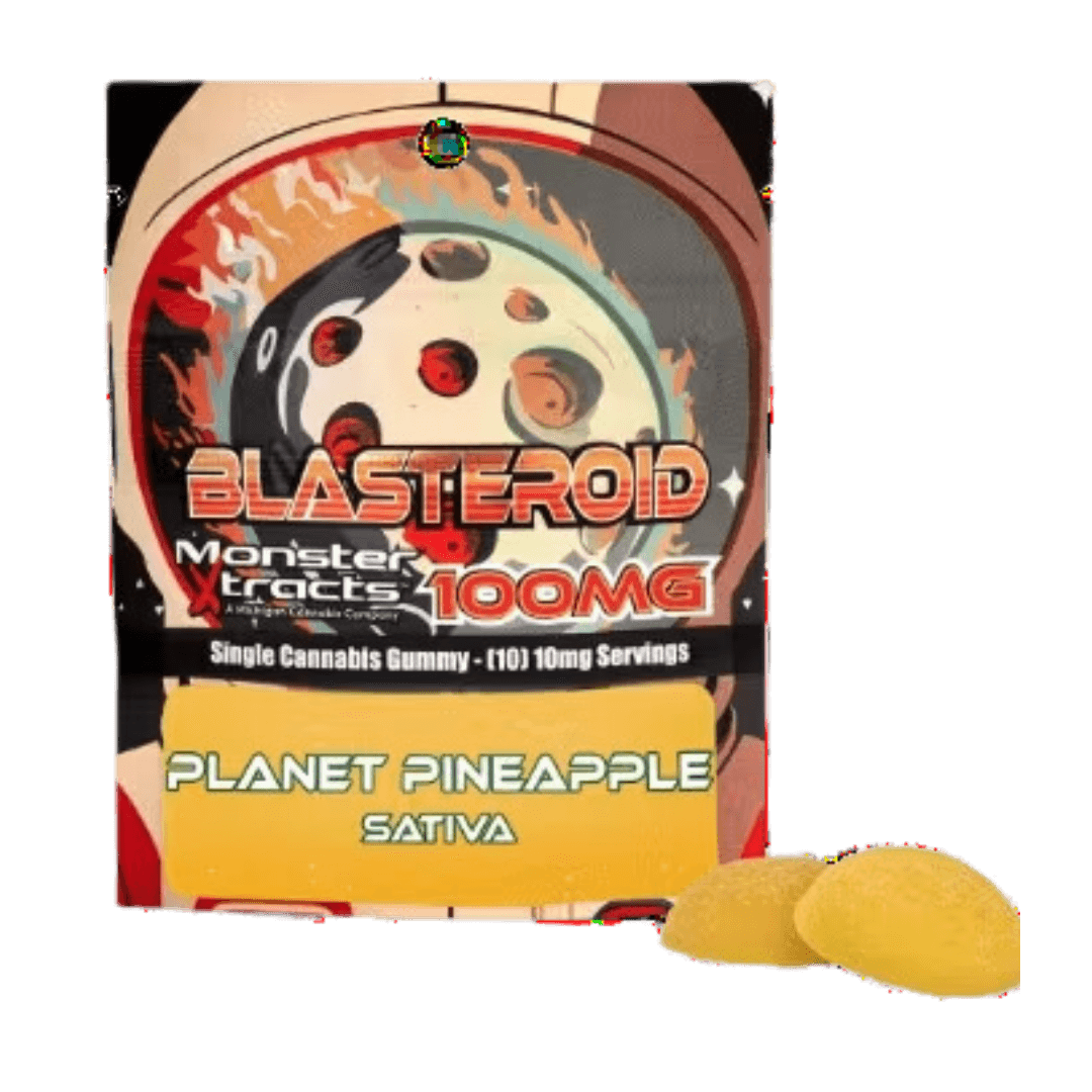 Monster Xtracts 100mg Gummies - Planet Pineapple