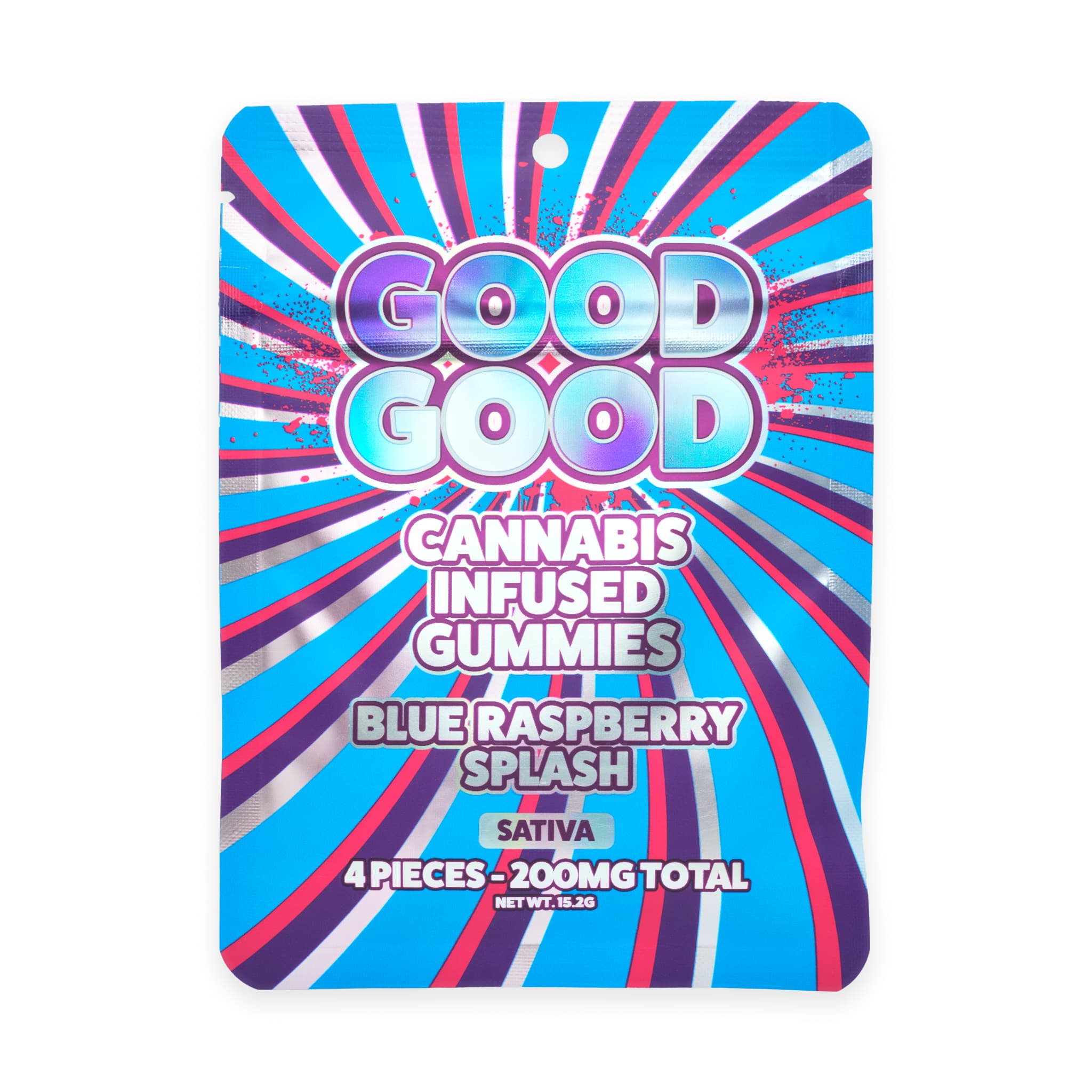 GoodGood Blue Raspberry Splash 4pk | 200MG Gummies