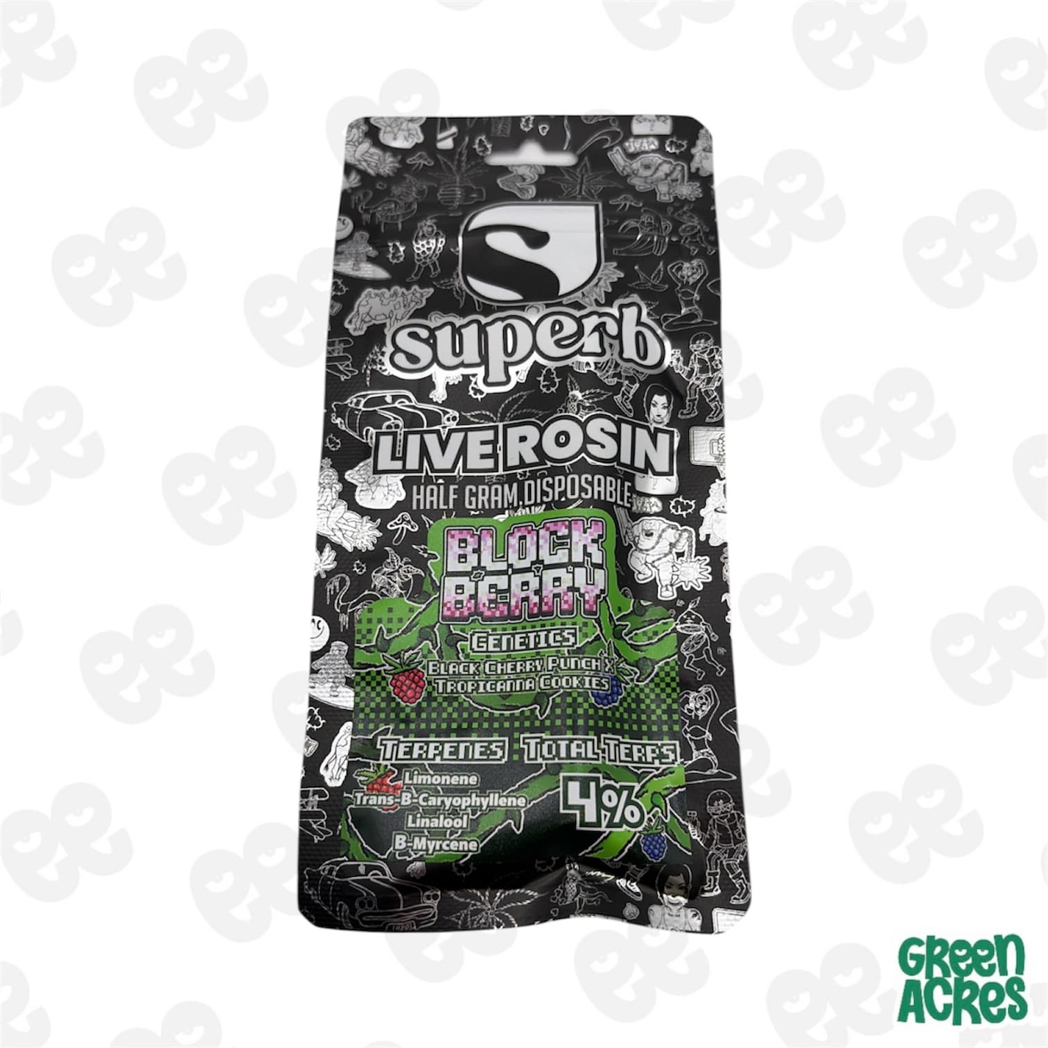 Superb Superb: Blockberry 0.5G Rosin Vape Disposable