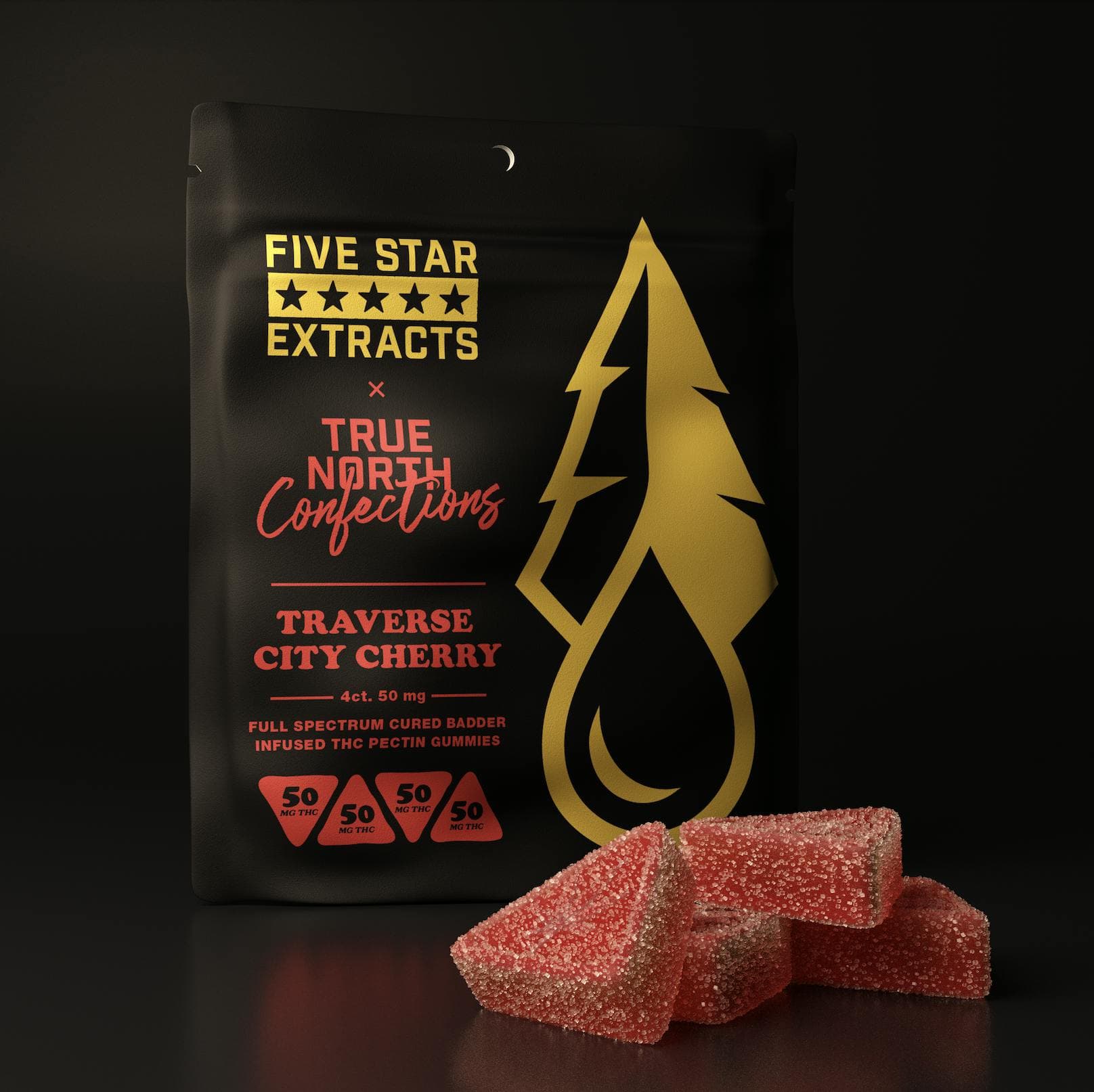 TRUE NORTH COLLECTIVE TRAVERSE CITY CHERRY - FULL SPECTRUM -200MG(4X50MG)