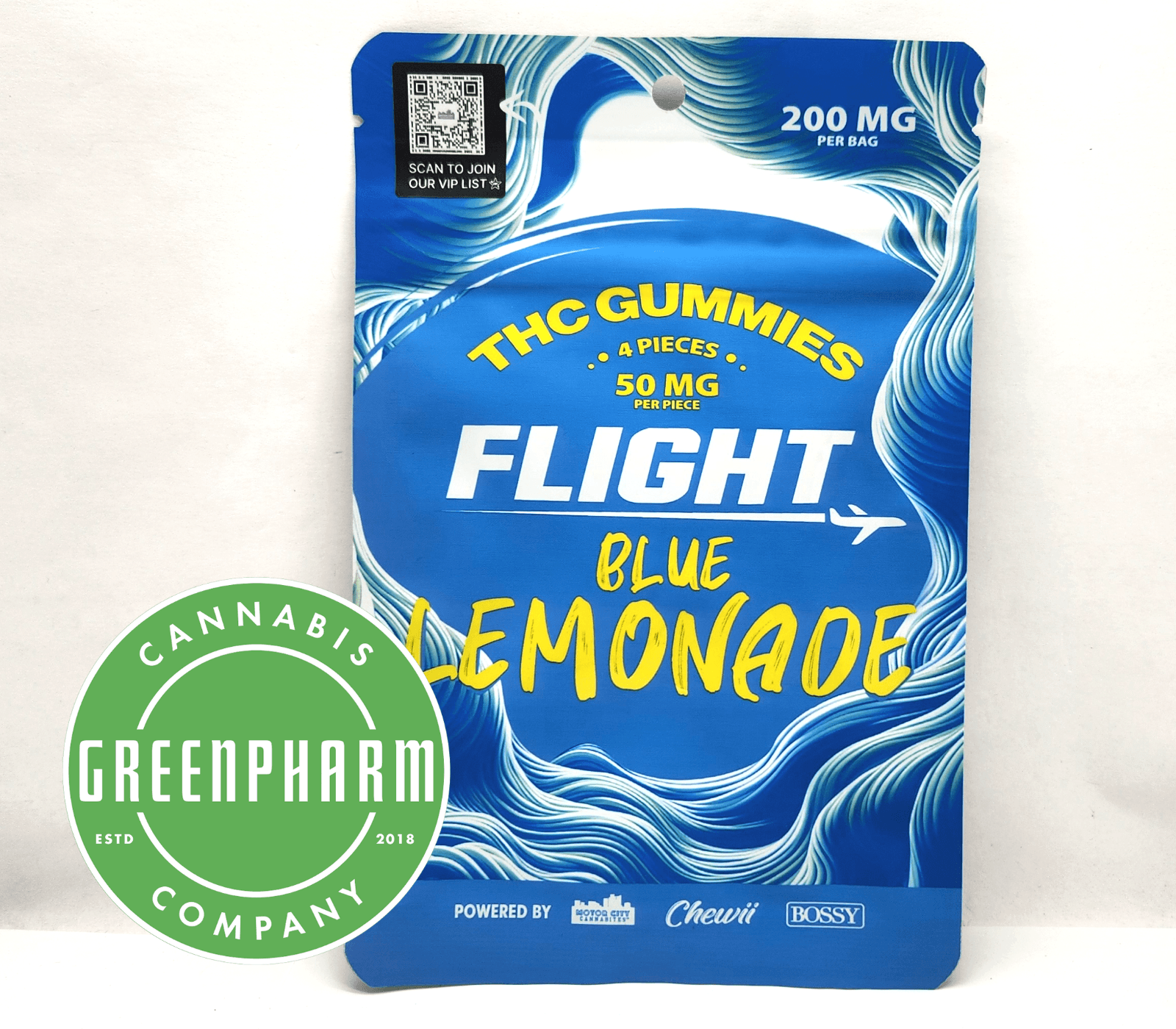 Flight Blue Lemonade 200mg Gummies