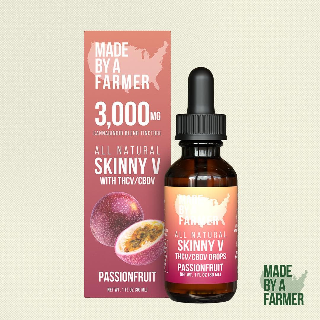 Made By A Farmer 3000mg THCV/CBDV Tincture - Skinny V Passionfruit
