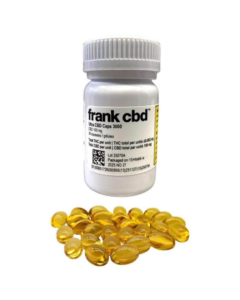 frank cbd Ultra CBD Caps 3000 - 100 mg CBD x 30 Caps