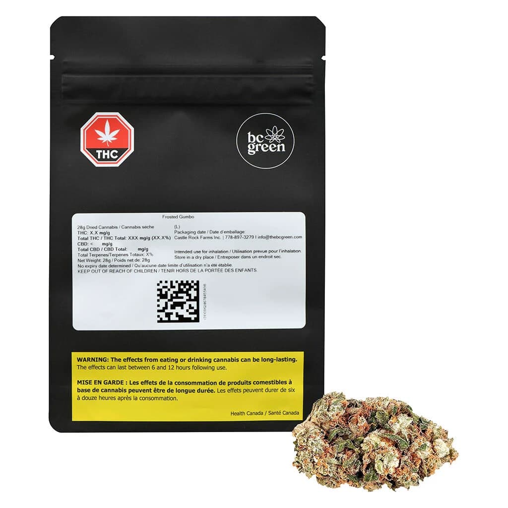 BC Green Frosted Gumbo Flower - Indica