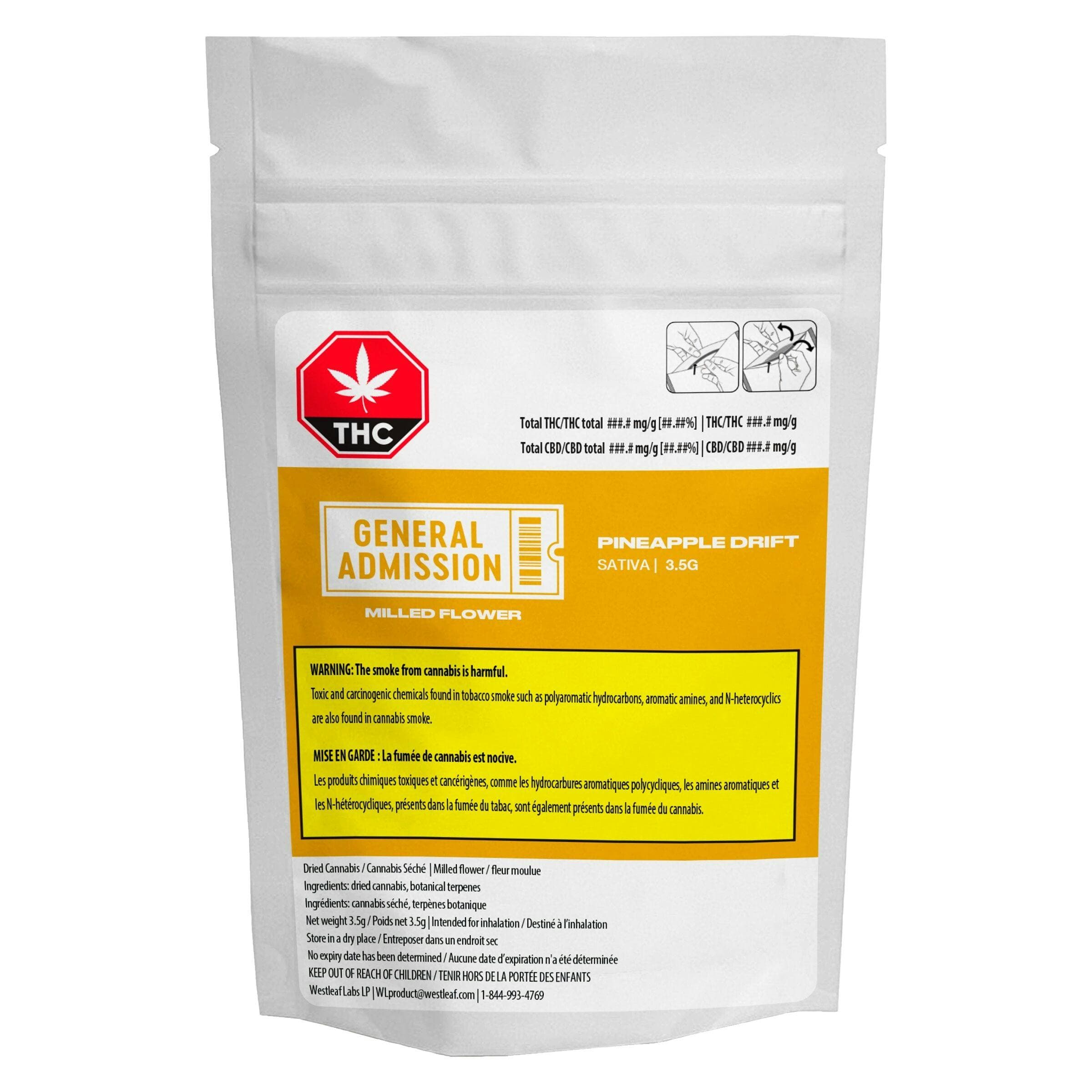 General Admission Pineapple Drift Milled - 3.5g