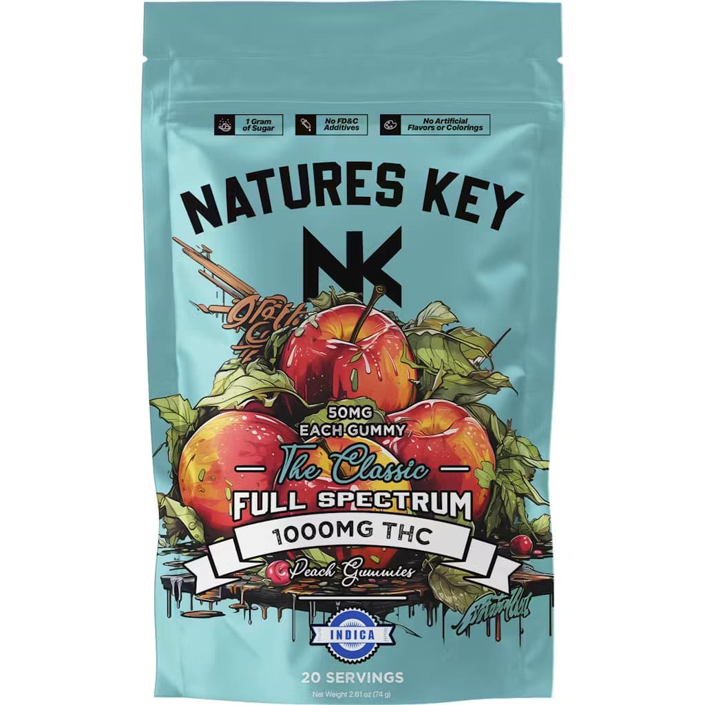 Nature's Key Peach Indica - Natures Key Gummies