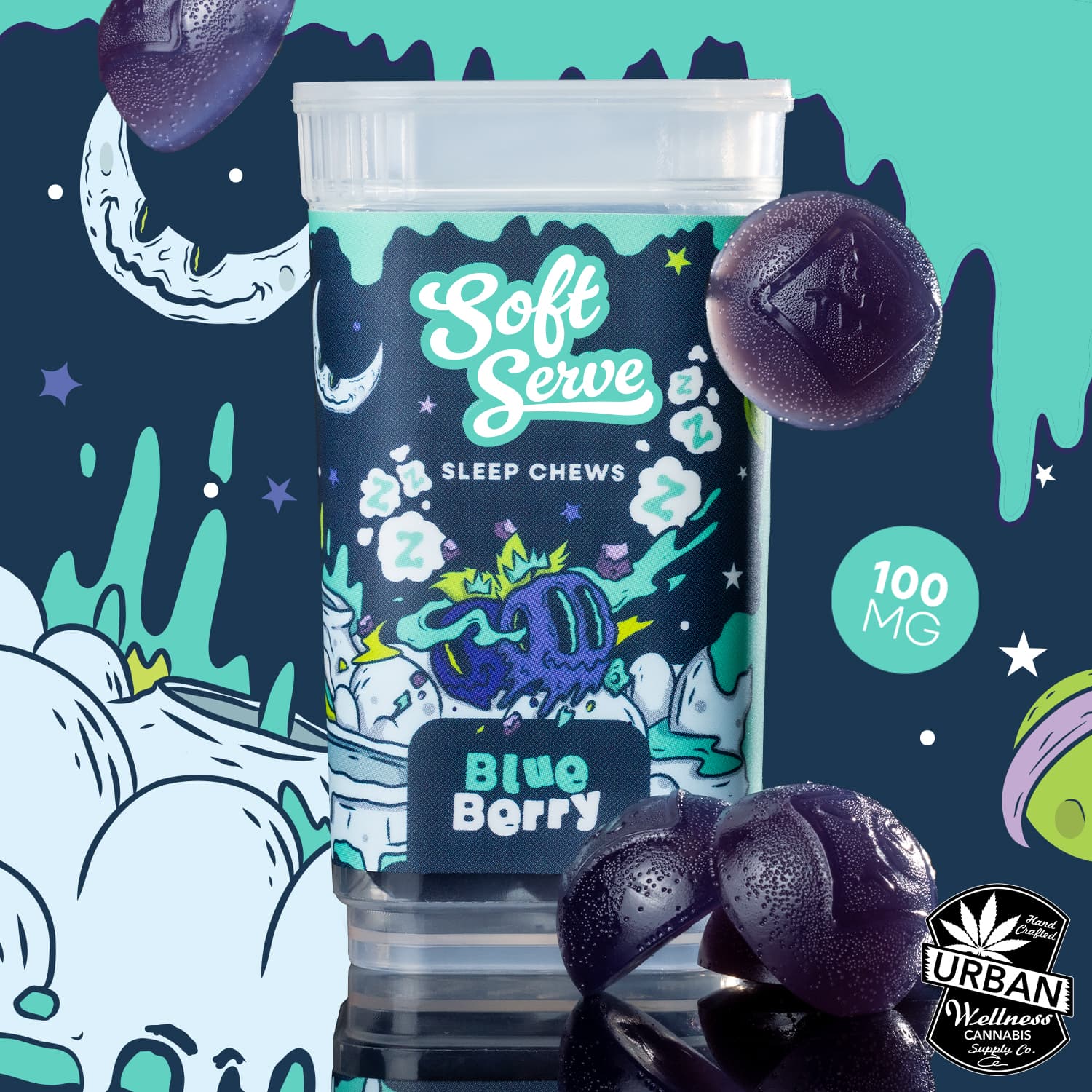 Soft Serve Blueberry [10pk] (100mg)
