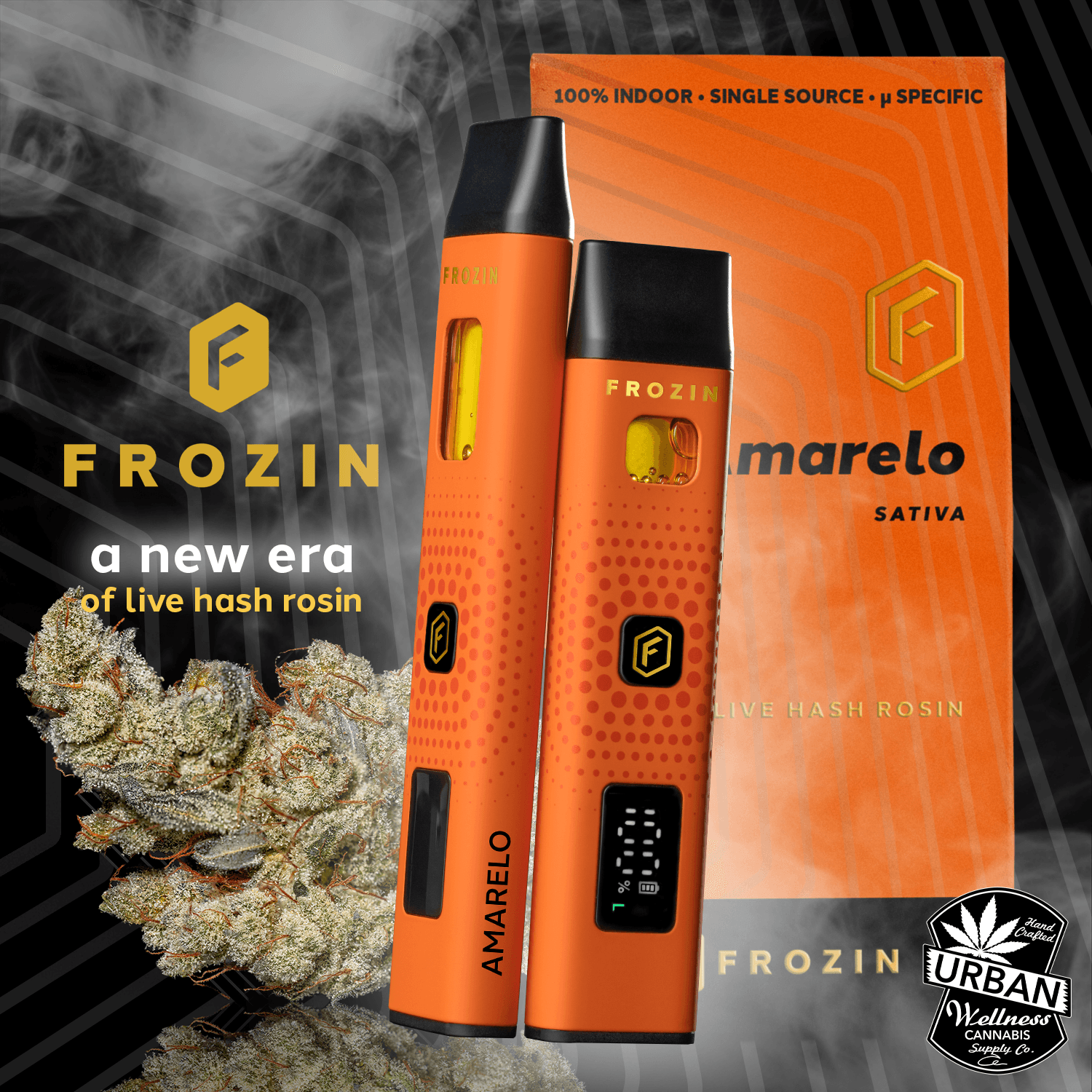 Frozin Amarelo [1000mg] - Live Rosin AIO Cart