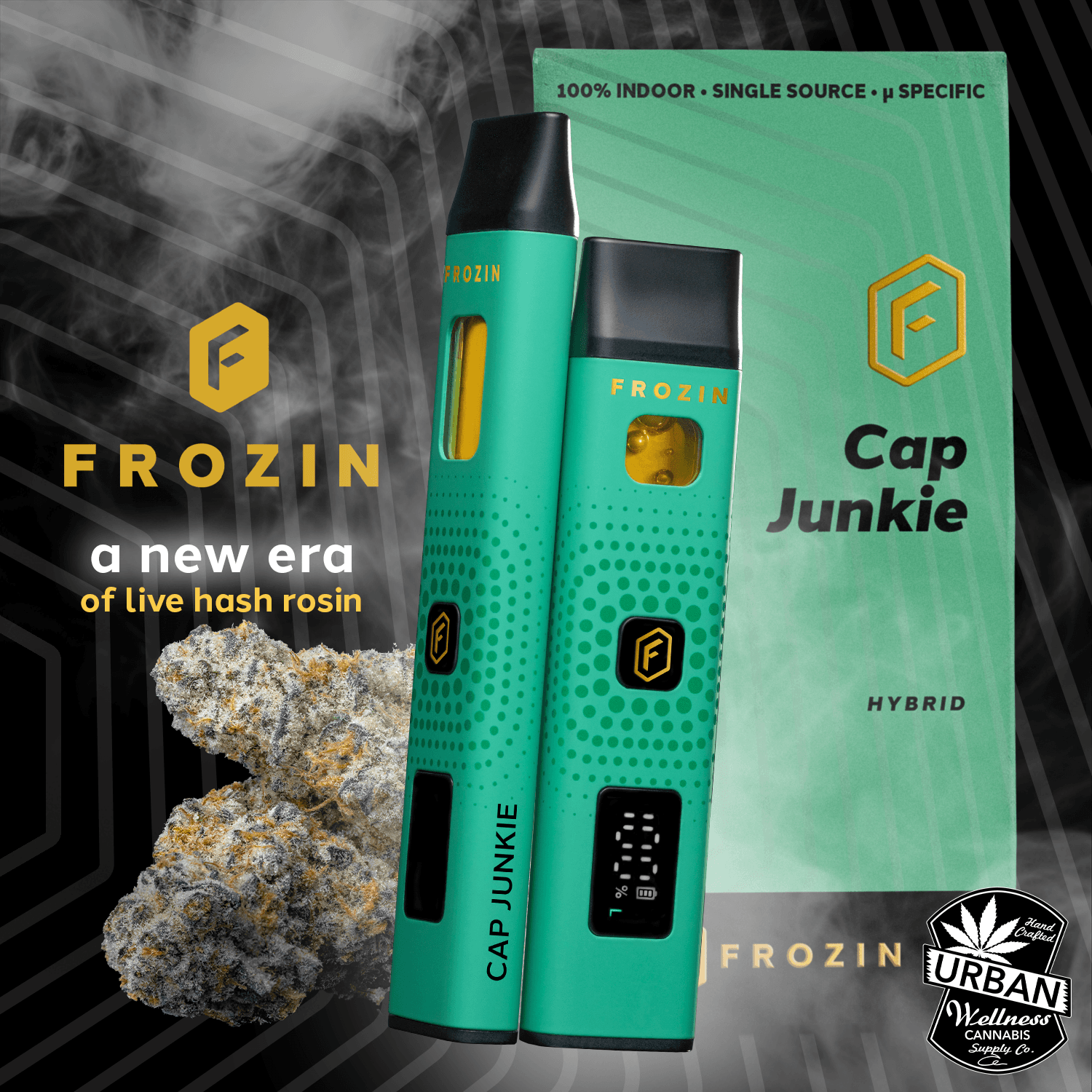 Frozin Cap Junkie [1000mg] - Live Rosin AIO Cart