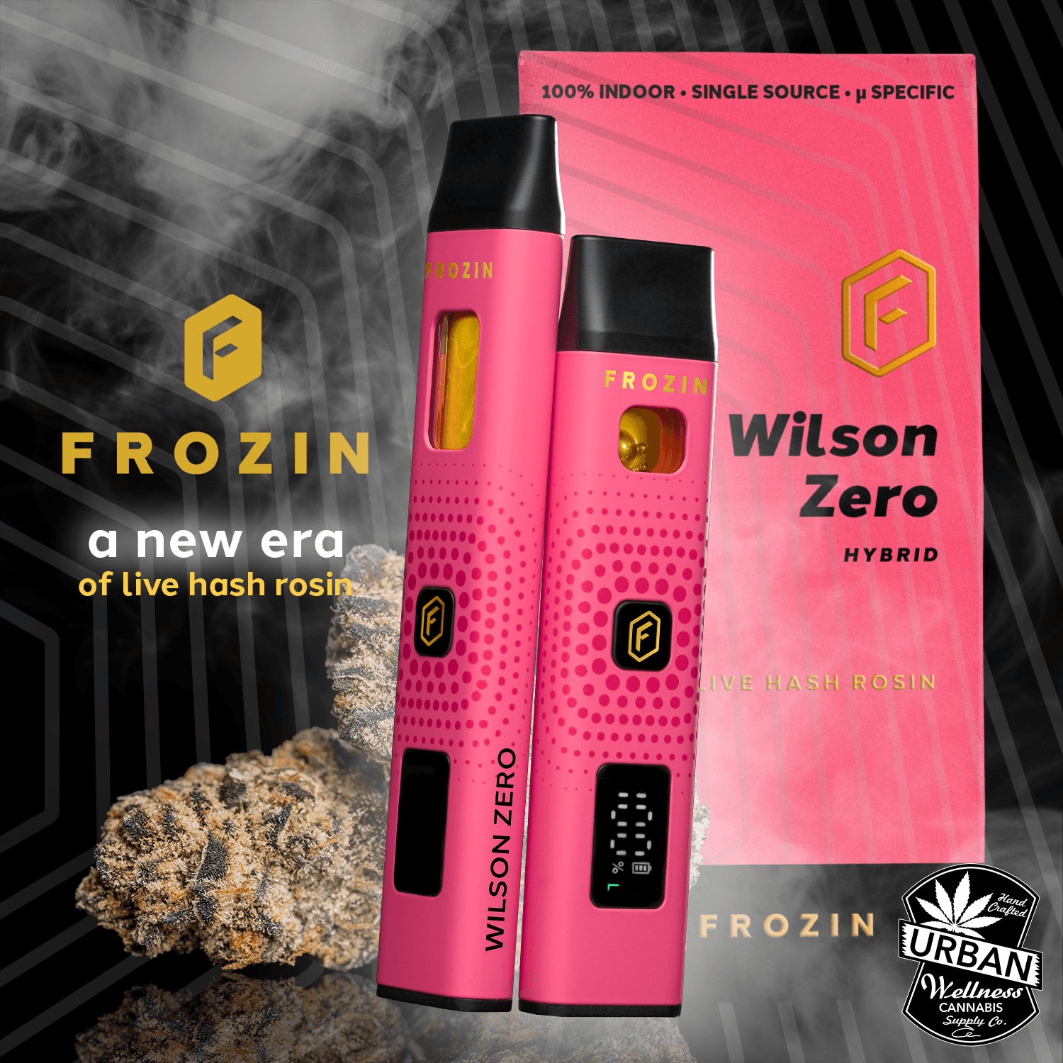Frozin Wilson Zero [1000mg] - Live Rosin AIO Cart