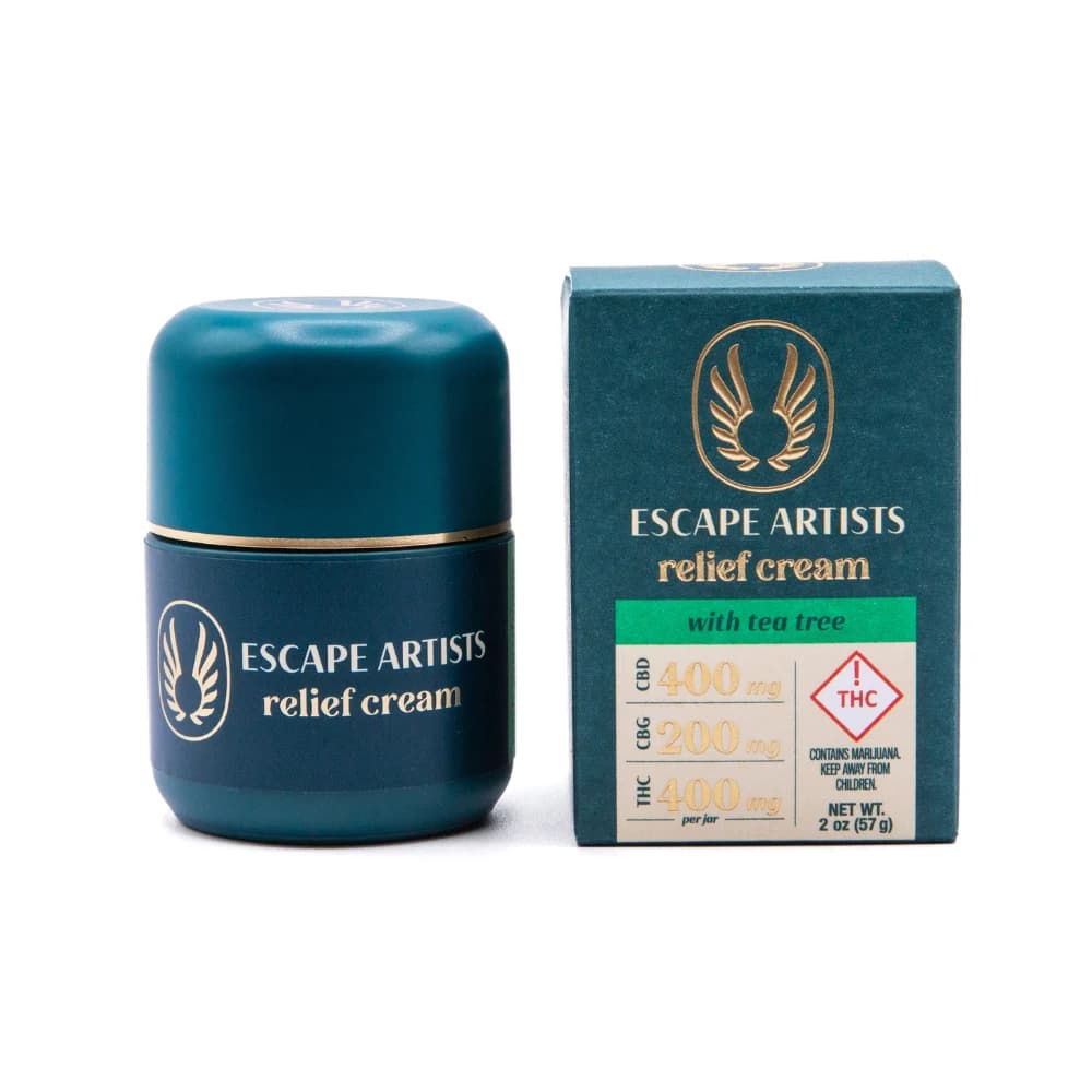 Escape Artists 2:1:2 Relief Cream - Tea Tree [2oz] (400mg CBD/200mg CBG/400mg THC)